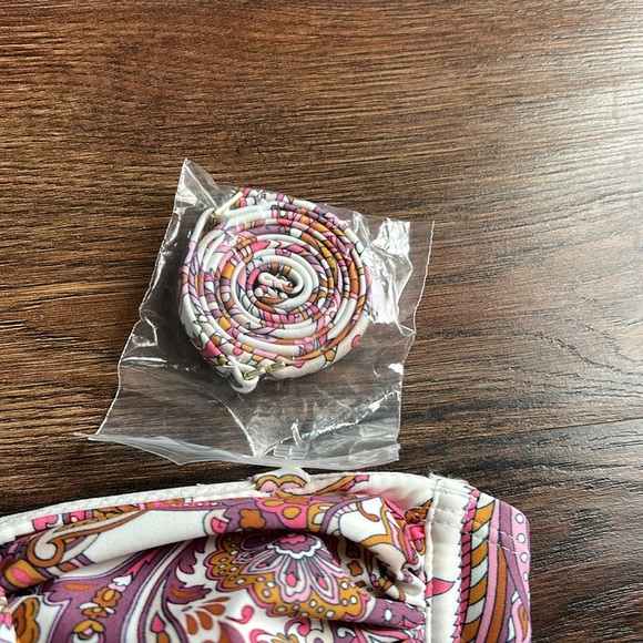 NWT Shade & Shore Paisley Print Bandeau Bikini Top XS | Bandeau Bikini Top | - Picture 7 of 11